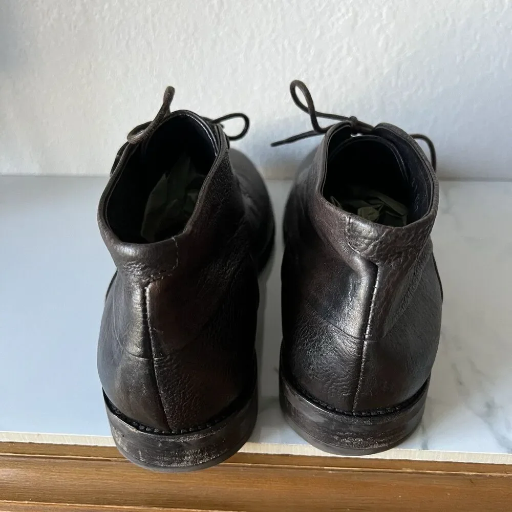 John Varvatos Mens Leather Chukka Boots Made In Italy Size 9 Dark Brown